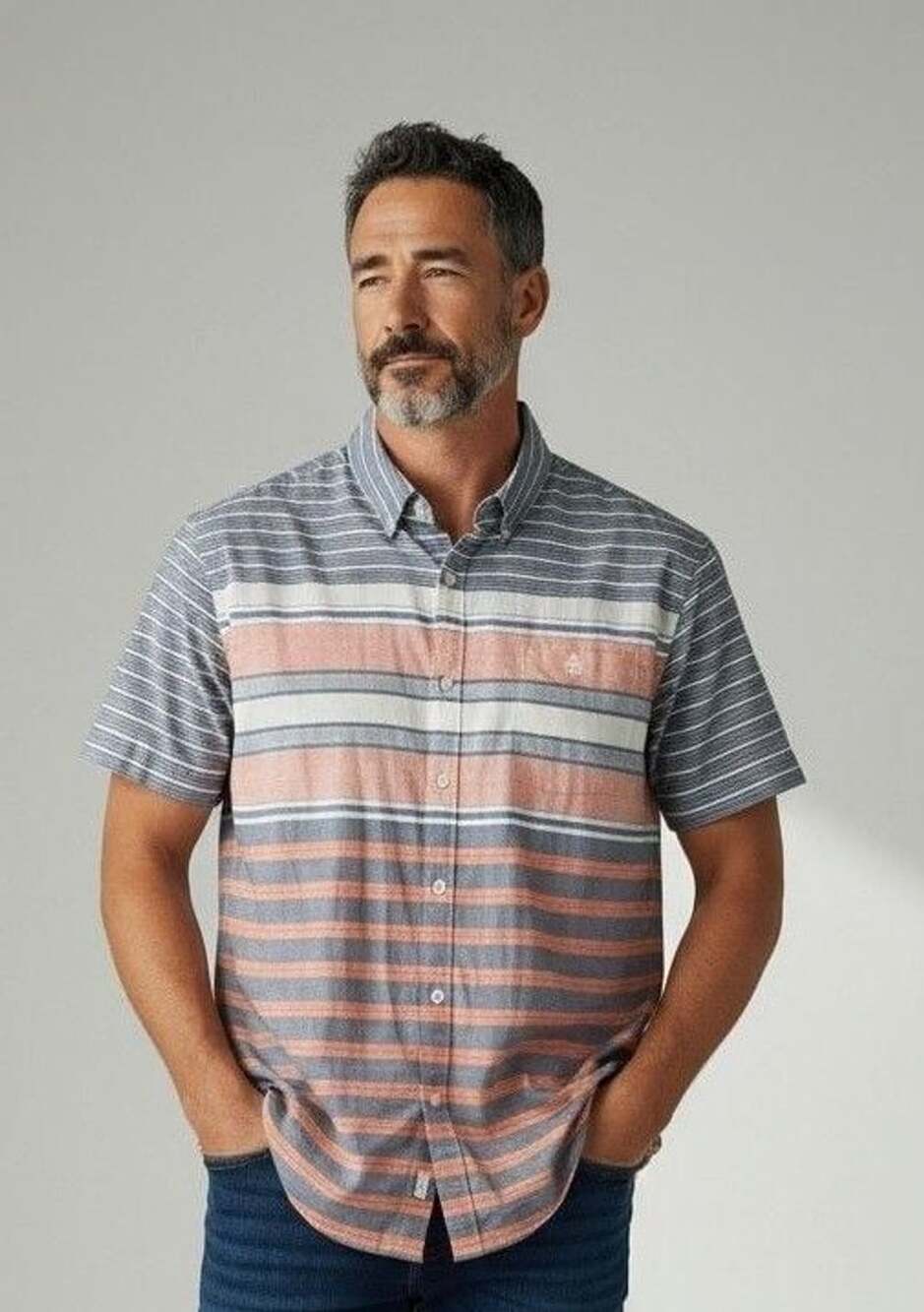 Original Penguin Striped Short-Sleeve Shirt Size XL